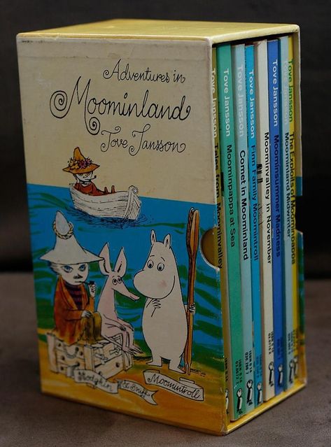 A beautiful vintage complete set of Adventures in Moominland by Tove Jansson from the 1970s Vintage Penguin books. In very good condition for its age, looks like books were never read, no creases down Moomin Books, Vintage Penguin, Tove Jansson, Up Book, World Of Books, Penguin Books, Birthday Wishlist, Memory Books, The 1970s