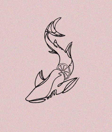 Shark Wrap Around Tattoo, Line Art Shark Tattoo, Shark Hip Tattoo, Lemon Shark Tattoo, Floral Shark Tattoo, Shark Tattoo Design, Linework Tattoo Design, Fish Doodle, Tattoo Chart