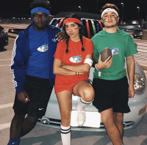 Disney Channel Games Costume, Sports Team Halloween Costumes, Athlete Spirit Week Outfits, Mathletes Vs Athletes Spirit Weeks, 90s Gym Outfit, Athlete Costume, Spirit Weeks, Team Halloween Costumes, Olympics Costume