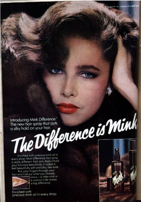 Dayle Haddon, Hair Ads, Magazine Paper, Beauty Advertising, Vogue Vintage, Retro Makeup, Retro Beauty, Beauty Ad, Vintage Cosmetics