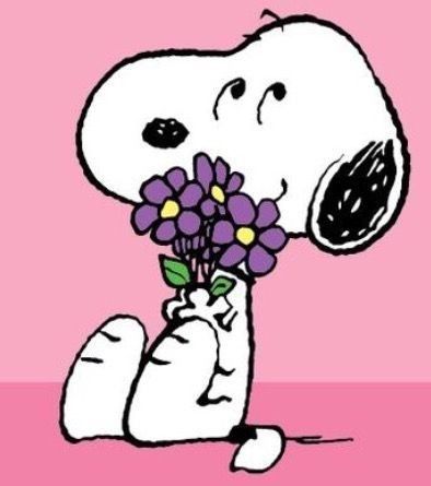 Snoopy Holding Flowers, Snoopy With Flowers, Snoopy Flowers, Spring Snoopy, Snoopy Tattoo, Snoopy Dance, Spring Drawing, Snoopy Birthday, Peanuts Charlie Brown Snoopy