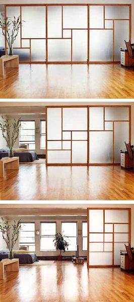 This sliding wall system from Raydoor provides a unique and versatile room dividing solution. The artisans at Raydoor have catered this product towards a design-minded client that values functionality,... Japanese Style Sliding Door, Sliding Door Room Dividers, Vstupná Hala, Sliding Wall, Diy Room Divider, Room Divider Doors, Divider Design, Diy Casa, Sliding Glass Doors