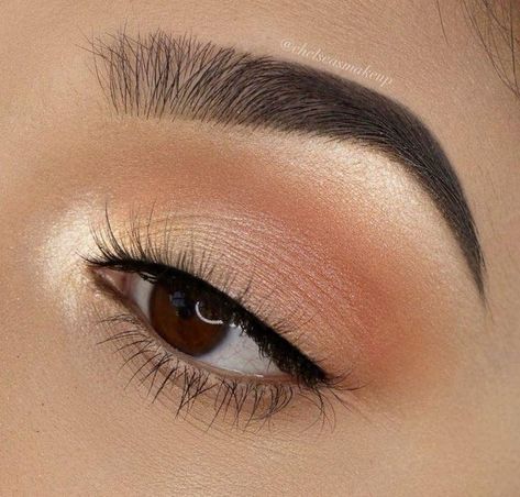 Mini 6-shade nude eyeshadow palette with 2 easy-to-wear modern matte eye looks Fall Eyeshadow Looks, Eyeliner Lips, Makeup Ojos, Orange Eyeshadow, Eyebrows Eyelashes, Wedding Eye Makeup, Peach Makeup, Wedding Makeup For Brown Eyes, Orange Makeup