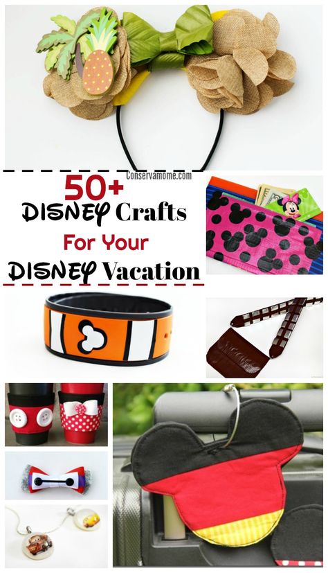 A Disney Vacation is a magical experience. Getting ready for it is part of the fun. Check out 50+ DIY Disney Crafts For Your Disney Vacation that will make the experience even more magical! Diy Disney Crafts, Disney Princess Crafts, Disney Crafts For Kids, Princess Crafts, Disney Diy Crafts, Disney Cute, Disney Printables, Crafts For Teens To Make, Diy Disney