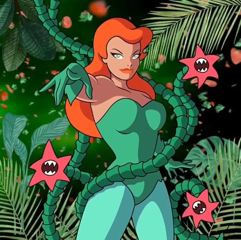 Batman The Animated Series Poison Ivy, Btas Poison Ivy, Poison Ivy Animated Series, Poison Ivy Batman The Animated Series, Poison Ivy Cartoon, Poison Ivy Character, Batman Tas, Dc Poison Ivy, Gotham Sirens