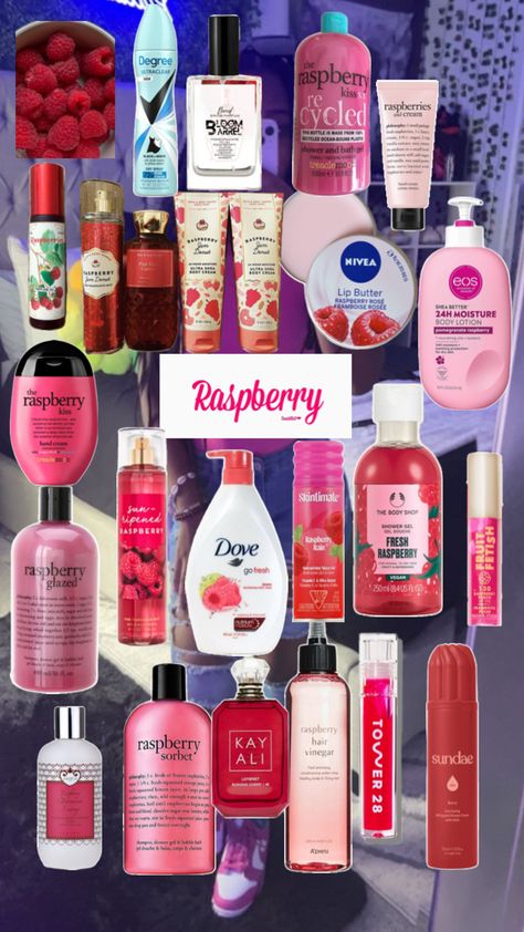 How To Smell Like Raspberry, Raspberry Shower Routine, Smell Good Combo Fruity, Scent Combos Strawberry, Raspberry Body Care, Raspberry Body Wash, Smell Nice, Scent Combos, College Board