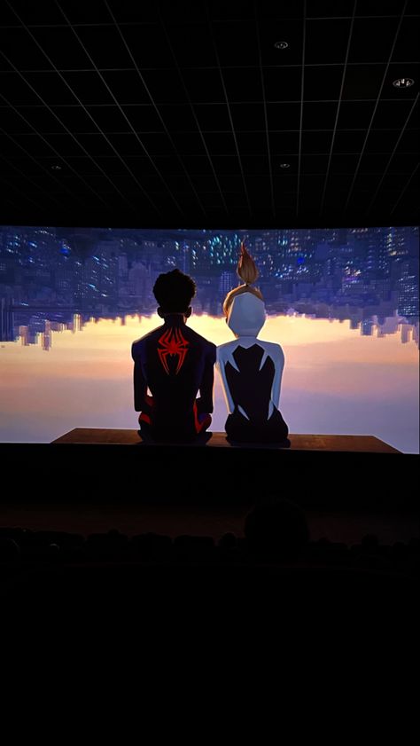 Spiderman :Across the Spiderverse   
#Miles morales 
#Gwen Stacy Miles And Gwen Clock Tower, Miles Morales And Gwen Stacy, Miles Morales And Gwen, Spiderman Across The Spiderverse, Man Background, Spiderman And Spider Gwen, Miles Morales Spiderman, Fb Profile, Man Sitting