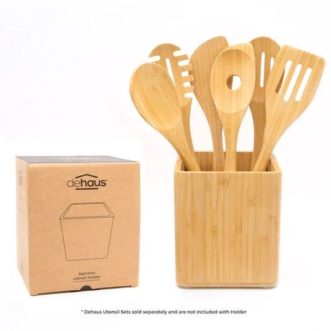 Cutlery Caddy, Wood Cutlery, Bamboo Utensils, Tools Storage, Wooden Kitchen Utensils, Scandi Design, Utensil Holder, Wooden Kitchen, Utensil Set