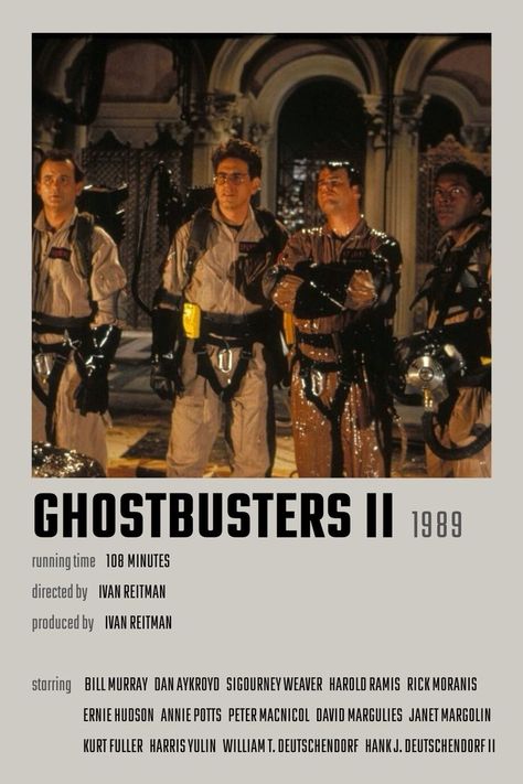 Peter Macnicol, Ghostbusters Poster, Ghostbusters Ii, 80s Classics, Rick Moranis, Ernie Hudson, Film Recommendations, Ghostbusters Movie, Film Posters Minimalist