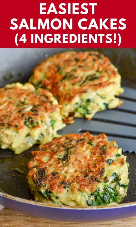 These easy Salmon Patties are made with 4 ingredients and are so kid-friendly and a favorite meal for toddlers and kids, and the whole family. High in protein and healthy fats, and so delicious. These salmon cakes are crispy on the outside and soft and warm on the inside. Serve on their own as a snack (great after school snack!) or over salad or in a slider bun for small salmon sandwiches. Easy Salmon Patties, Salmon Sandwiches, Easy Salmon Cakes, Canned Salmon Patties, Salmon Cakes Recipe, Canned Salmon Recipes, Salmon Recipes Baked Healthy, Canned Salmon, Salmon Patties Recipe