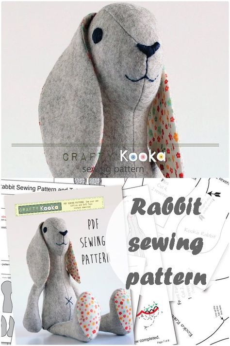 Rabbit sewing pattern. Sew your kid this adorable toy rabbit. Only basic sewing skills are needed to sew this toy rabbit. #SewModernKids #SewingForKids #KidsSewingPattern #SewAToy #ToySewingPattern #EasySewingPattern Pattern Rabbit Sewing, Tilda Rabbit Pattern, Pattern For Bunny Rabbit, Rabbit Soft Toy Pattern Sewing, Fabric Rabbit Pattern, Toy Rabbit Sewing Pattern Free, Tilda Bunny Pattern Free, Fabric Rabbit Pattern Free, Diy Stuffed Bunny Pattern Free Sewing