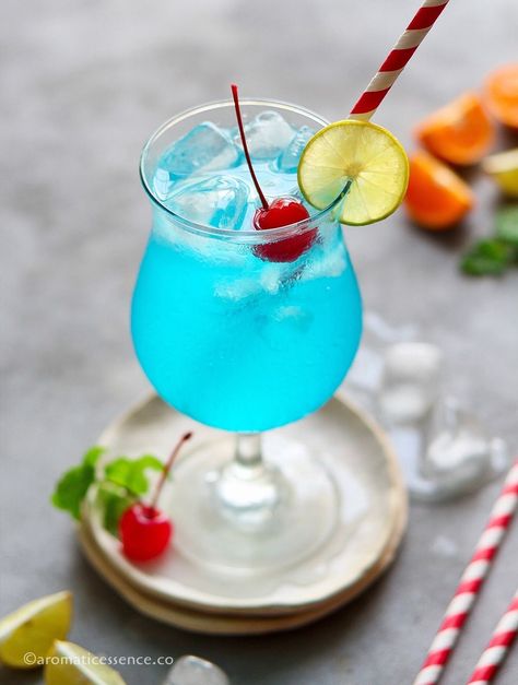 Blue Lagoon Aesthetic, Lagoon Aesthetic, Blue Lagoon Mocktail, Mango Mojito Recipe, Blue Lagoon Cocktail, Orange Simple Syrup, Mojito Drink, Aesthetic Drink, Mango Mojito