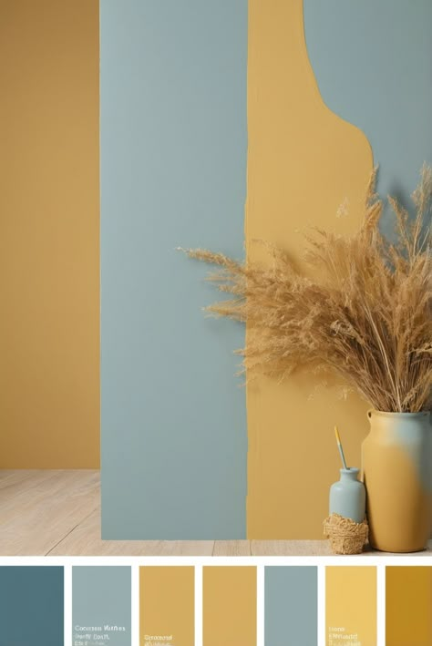 Discover the ultimate secrets to unlock your potential and achieve success with "A". Uncover the hidden gems waiting for you! #ad     #Colortrend #wallpaint2024  #color2024  #DIYpainting  ##DIYhomedecor  #Fixhome Colors That Go Well With Mustard Yellow, Gold Paint Palette, Paint Colors That Go With Yellow, Goldenrod Color Palette, Sw Raindrop, Mustard Paint Color Walls, Kids Room Color Schemes, Warm Yellow Paint Colors, Mustard Yellow Paint Colors