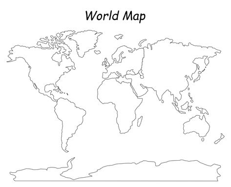 Simple World Map Outline Physical Map Of World, World Map Blank Printable, Outline Map Of World, Blank Map Of The World, World Continents Maps Free Printable, World Map Coloring Page Free Printable, Blank World Map Printable Free, World Map Drawing Simple, World Map Printable Free