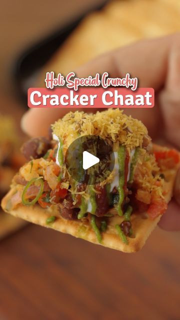 India Food Network Cooks on Instagram: "Add a crunch to your #Holi festivities with our chatpata Cracker Chaat!   Relish the savoury flavours of chaat, with an added festive twist, perfect for snacking with friends and family.  Ingredients:  1 Pack of Britannia/Parle crackers 1 Pack dal Moth/Bhujia/Mixture  2 Potatoes, Boiled and Cubed  ½ Cup boiled Kala Chana  1 Onion, chopped 1 Tomato, chopped  2 Green Chillies, finely chopped 2 Tbsp chopped Coriander 1 Tbsp chopped Mint Leaves  1 Tbsp Chaat Masala 1 Tbsp Bhuna Jeera Powder  1 Tsp Red Chilli Powder Imli Chutney, for garnish  Dhania Pudina Chutney, for garnish  ½ cup seasoned Hung Curd  Featuring @rashmita9004   [ Cracker Chaat, Holi Special, Chaat Recipes, Snacks, Party Snacks, Festive Snacks, Festive Food, Chaat, Indian Chaat, Crackers, Chatpata Snacks, Vegetarian Party Snacks, Indian Chaat Recipes, Chaat Indian, Chana Chaat Recipe, Festive Snacks, Indian Chaat, Vegetarian Party, Curd Recipe