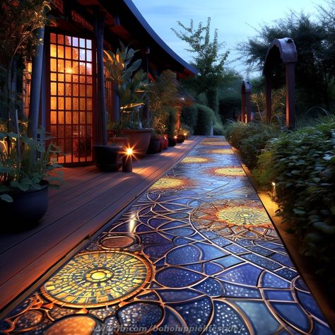 House Desert, Walkway Designs, Path Edging, Winter Lounge, Bottle House, Outdoor Decorating Ideas, Walkway Design, Nigerian Recipes, Bohemian Garden