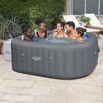 SaluSpa Coronado EnergySense Square Air Jet 4-6 Person Inflatable Spa | Costco Inflatable Hot Tub, Inflatable Spas, Plunge Pools, Car Shelter, Spa Items, Commercial Laundry, Furnace Filters, Inflatable Hot Tubs, Commercial Appliances