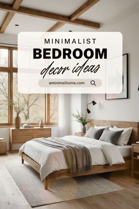 Transform your small bedroom into a calming retreat with minimalist decor ideas focused on maximizing space and enhancing natural beauty. This guide offers practical tips for choosing natural textures, soft color palettes, and functional pieces that bring warmth and simplicity to any small bedroom. Perfect for those looking to create a serene, clutter-free space with a modern aesthetic. Scandinavian Bedroom Minimalist, Minimalist Bedroom Decor Ideas, Bedroom Ideas Minimalist, Nyc Bedroom, Minimalist Bedroom Furniture, Monochrome Bedroom, Minimalist Bedroom Decor, Natural Bedroom, Warm Bedroom