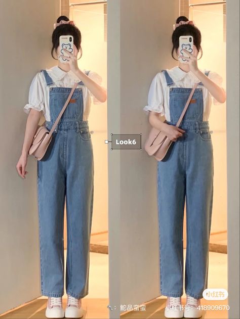 Korean Overalls Outfit, Ootd Jumpsuit, European Style Outfits, Blazer Outfits Casual, Korean Outfit Street Styles, Girls Dress Outfits, Fashion Sketches Dresses, Korean Casual Outfits, Cute Dress Outfits