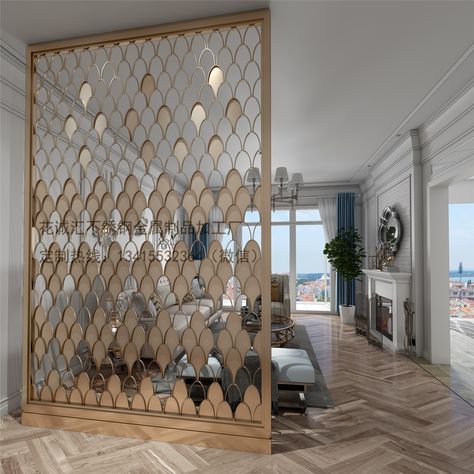 Pvd Partition, Screen Divider, Drawing Room Design, India Home Decor, Laser Cut Panels, Hall Interior, Door Design Interior, Metal Screen, Home Entrance Decor