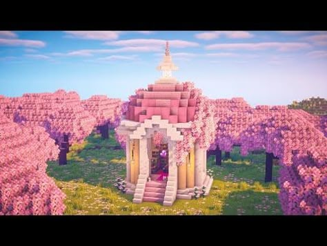 Enchantment Room Minecraft, Enchanting Room Minecraft, Minecraft Gazebo, Minecraft Enchantment Room, Minecraft Enchantments, Enchanting Room, Blossom House, Bangunan Minecraft, Minecraft Farm