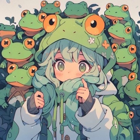 Frog Illustration, Arte Do Kawaii, Frog Art, Gems Art, 캐릭터 드로잉, Chibi Drawings, Mushroom Art, Art And Illustration, 영감을 주는 캐릭터