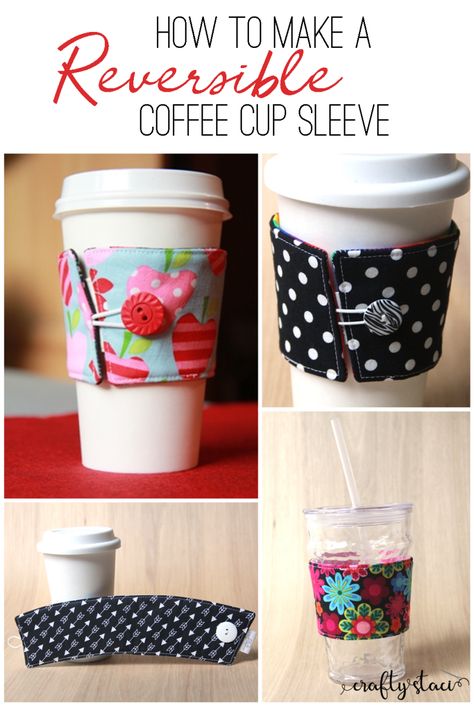 Diy Coffee Sleeve, Cup Sleeve Pattern, Coffee Sleeve Pattern, Coffee Cozy Pattern, Coffee Cups Diy, Cup Cozy Pattern, Penanda Buku, Cup Sleeves, Coffee Cup Cozy