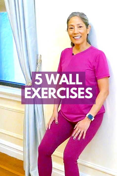 There’s no equipment necessary for this week's strength building workout! In this video we will show you 5 exercises that strengthen your full body just using your wall! With this gentle exercise you will build muscle in your arms, shoulders, back, core, and legs. Tap the link to begin! #athomefitness #seniorfitness #beginnerfitness #strength #strengthtraining #wallworkout #gentleexercise #homeworkout #fitspo #yes2next Wall Pilates Workout For Seniors, Wall Pilates For Seniors Free, Standing Wall Exercises For Stomach, Wall Exercises For Stomach Beginners, Wall Pilates Exercises For Seniors, Standing Wall Exercises, Wall Exercises For Seniors, Leg Strengthening Exercises For Seniors, Wall Yoga For Seniors