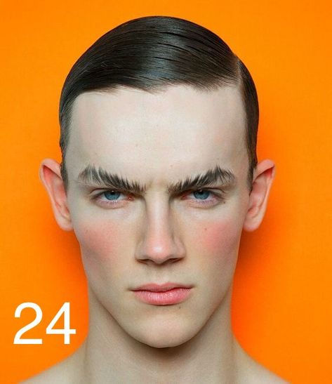 From #meds100heads Makeup Runway, 얼굴 그리기, Hairstyling Products, Editorial Hair, Runway Makeup, Mens Editorial, Male Makeup, Moustaches, Glamour Makeup