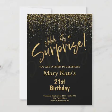 Simple Birthday Invitations, Create Invitation Card, Suprise Birthday, Surprise Party Invitations, Surprise Birthday Invitations, 70th Birthday Invitations, Surprise Birthday Party, Bday Invitations, 60th Birthday Invitations