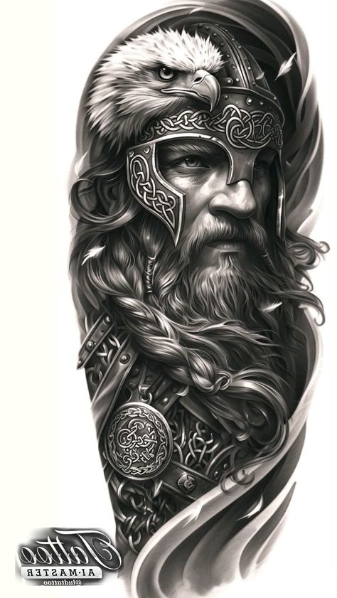 Vacation Travel Outfit, Lion Leg Tattoo, Viking Tattoos For Men, Viking Warrior Tattoos, Greek God Tattoo, Colour Tattoo For Women, Valkyrie Tattoo, Scandinavian Tattoo, Viking Tattoo Symbol