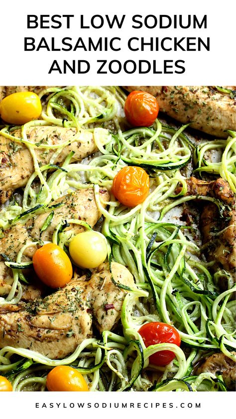 Low-sodium marinated chicken breast tenderloins with seasoned zucchini noodles. A delicious, easy-to-make meal for sodium-conscious diets. Visit the blog for the recipe Low Sodium Zucchini Recipes, Healthy Low Sodium Dinner Recipes, Seasoned Zucchini, Chicken And Zoodles, Easy Low Sodium Recipes, Low Sodium Soup, Marinated Chicken Breast, Chicken Breast Marinade, Heart Healthy Recipes Low Sodium