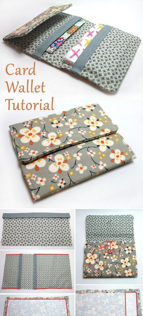 Simple project for yourself or gifting. Wallet Sewing Pattern Free, Card Wallet Tutorial, Bifold Wallet Pattern, Wallet Pattern Free, Wallet Sewing Pattern, Sew Wallet, Wallet Tutorial, Diy Wallet, Beginner Sewing Projects Easy