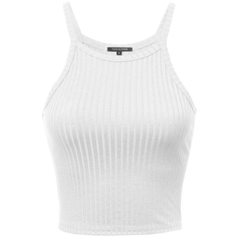 Made by Emma Basic Sleeveless Spaghetti Strap Ribbed Cropped Tank Top... ($9.99) ❤ liked on Polyvore featuring tops, crop tops, shirts, spaghetti strap tank top, ribbed tank tops, cropped tank top, white crop tops and white crop tank Cropped White Shirt, Crop Tops Shirts, Cami Outfit, White Sleeveless Shirt, White Crop Tank, White Crop Top Tank, White Spaghetti Strap, White Sleeveless Top, Tank Top White