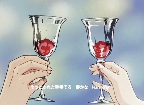 #drinks #toast #aesthetic Vaporwave Gif, Gif Background, Ghibli Movies, Old Anime, Japanese Animation, 90s Anime, Aesthetic Gif, Retro Aesthetic, Anime Scenery