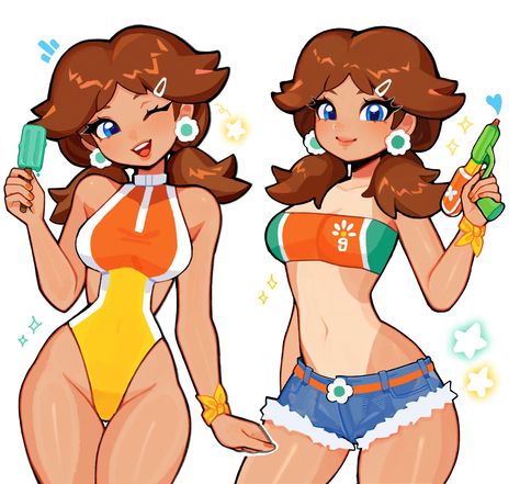 Mario Princess Daisy, Daisy Drawing, Super Princess Peach, Super Mario Princess, Super Princess, Peach Mario, Mario Fan Art, Nintendo Princess, Nintendo Fan Art