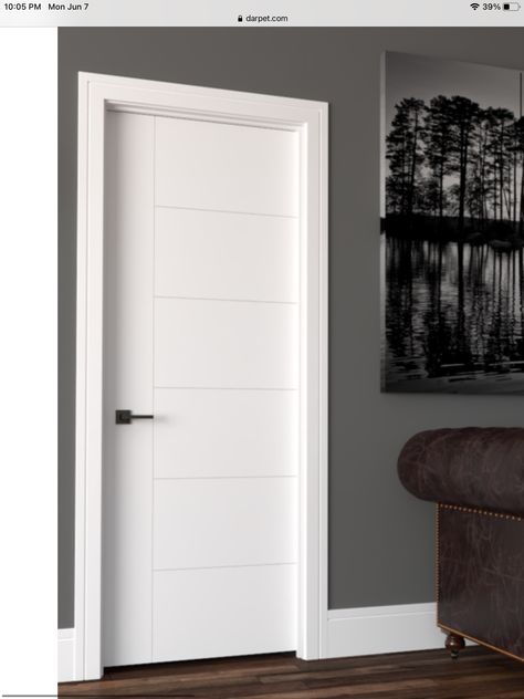 Door Design White Color, Door Design In White Colour, White Room Door Design, Inner Doors Design, White Door Ideas, White Interior Doors Modern, White Main Door, White Bedroom Doors, Doors Interior Modern Bedrooms