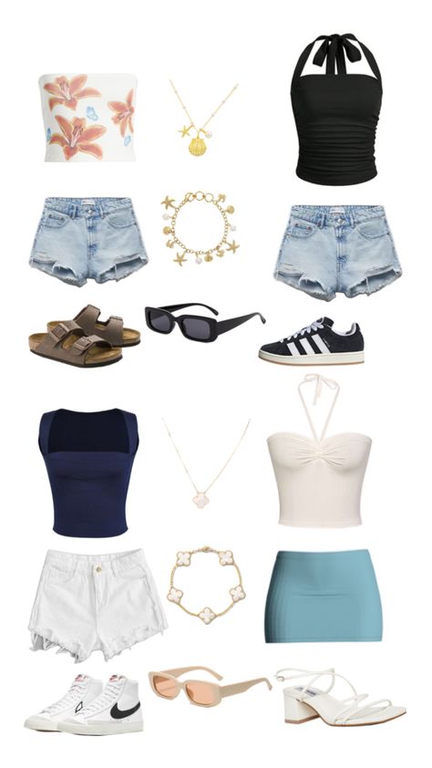 simple cute summer fits!! Summer Outfits 12-13, Out Fit Inspo Teens Summer, Italy Fits Summer, Simple Outfit Ideas Summer, Summer Movies Outfit, Idee Outfit Ete, Basic Summer Fits, Summer Teen Outfits, Summer Outfits Basic