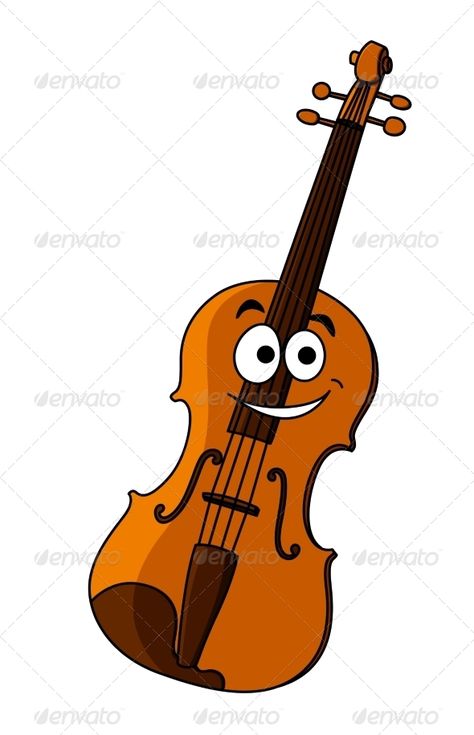 Smiling happy classical wooden violin for music performances and design, cartoon illustration isolated on white. Editable EPS8 and Cartoon Violin, Colour Pictures, Violin Art, Cartoons Png, Simple Cartoon, Graphic Design Trends, Girly Art Illustrations, Graphic Design Tutorials, Cartoon Pics