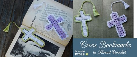 Easter Cross Appliqué - Free Pattern – Maggie's Crochet Crochet Book Markers, Christian Crochet, Crocheted Cross, Crochet Bookmarks Free Patterns, Easy Crochet Bookmarks, Cross Bookmark, Bookmark Crochet, Cross Applique, Baby Afghan Crochet Patterns