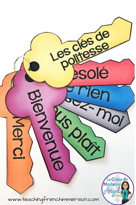 La politesse.  Teach your French students polite words with this free set of reference posters.  The blog post also has some great ideas for teaching manners in French. #LaPolitesse #FrenchClassroomManners #frenchimmersion Polite Words, French Classroom Decor, Teaching French Immersion, French Posters, French Things, French Flashcards, Teaching Manners, French Teaching Resources, French Activities