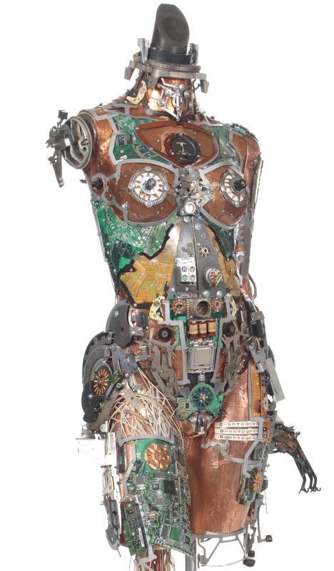 Art Mannequin, Geek Home Decor, Computer Circuit Board, Mannequin Art, Arte Robot, Found Object Art, Sculpture Metal, Junk Art, Art Brut