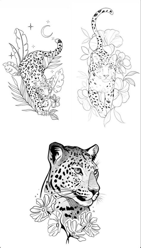 Feminine Animal Tattoos, Unusual Tattoos For Women, Leapord Tattoo Ideas, Leopard Tattoo Design, Cheetah Tattoo, Leopard Tattoo, Butterfly Hand Tattoo, Leopard Tattoos, Owl Tattoo Design