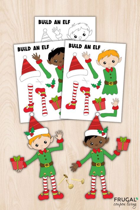 If you're looking for some fun, lighthearted holiday entertainment, an old-fashioned Christmas carol may not be the way to go this year. Instead, Elf yourself with the app and free printable Elf Template in light and dark skin paper elves. New Elf on the Shelf ideas daily plus free Elf on the Shelf printables. Download this free Elf on the Shelf craft and Christmas printable for kids. #FrugalCouponLiving #ElfontheShelf #ElfontheShelfIdeas #printables #freeprintables #ElfonaShelf #ScoutElfIdeas Elf Clipart Free Printable, Elf Yourself Template Free Printable, Free Printable Elf On The Shelf Props, Elf Yourself Craft Template, Elf Printables Free Templates, Elf Template, Christmas Paper Dolls, Xmas Windows, Elf Printables