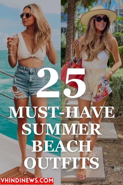 25 Best Summer Beach Outfits: Stylish and Breezy Looks for the Shore 56 Beach Trendy Outfits, Bachelorette Party Beach Outfit, Women’s Beach Style, Beach Bbq Outfit, Summer 2024 Beach Outfits, Outfits For The Beach For Women, Beach 2024 Outfits, Summer Vacation Outfit Inspo 2024, Cute Beach Vacation Outfits