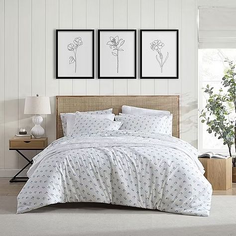 Stone Cottage Sketchy Ditsy Reversible Duvet Cover Set, Color: Soft Blue - JCPenney Cottage Bed, Reversible Duvet Covers, Stone Cottage, Garden Bedding, Vintage Cottage, Duvet Covers Twin, Twin Duvet, Joanna Gaines, Cotton Duvet Cover