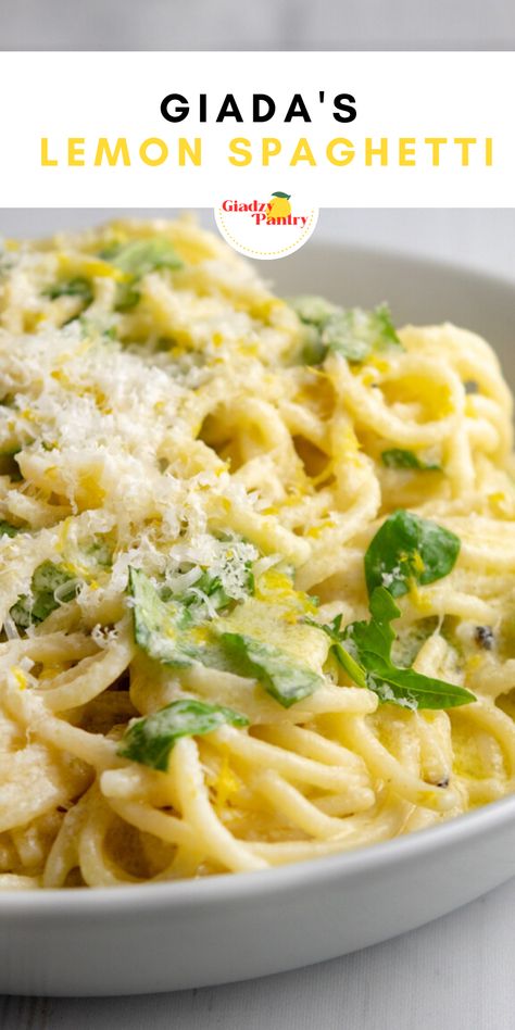 Lemon Pasta Recipes, Giada Recipes, Lemon Spaghetti, Easy Pasta Dishes, Salad Pasta, Lemon Pasta, Pasta Dinners, Pasta Dinner Recipes, Giada De Laurentiis