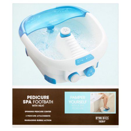 HoMedics Pedicure Spa Footbath with Heat, 4 pc, Blue Foot Soak, Foot Spa, Foot Bath, Spa Offers, Cleansing Brush, Bath Soak, Bath Spa, Spa Massage, Massage Roller