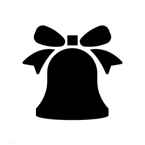 Christmas bell icon decoration vector | free image by rawpixel.com Silhouette Cameo Projects Beginner, Holiday Symbols, 3d Printing Business, White Christmas Wreath, Christmas Pots, Christmas Stencils, Candy Cane Christmas, Silhouette Christmas, White Wreath