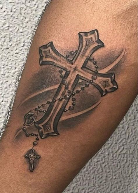 Cool Cross Tattoos, Holy Tattoos, Crucifix Tattoo, Cross Tattoo For Men, Cross Tattoos, Cross Tattoo Designs, Cool Tattoos For Guys, Holy Cross, Tattoos Gallery